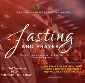 3 Day Fasting and Prayer, 1-3 December 2020