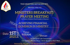 Minister’s Network luncheon 1 May 2021 9am