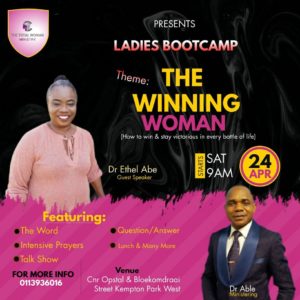 Ladies bootcamp 24 April 2021